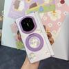 Suitable for Huawei MateX7 mobile phone case skin feeling X6 folding screen case film integrated rotating bracket cartoon protective case