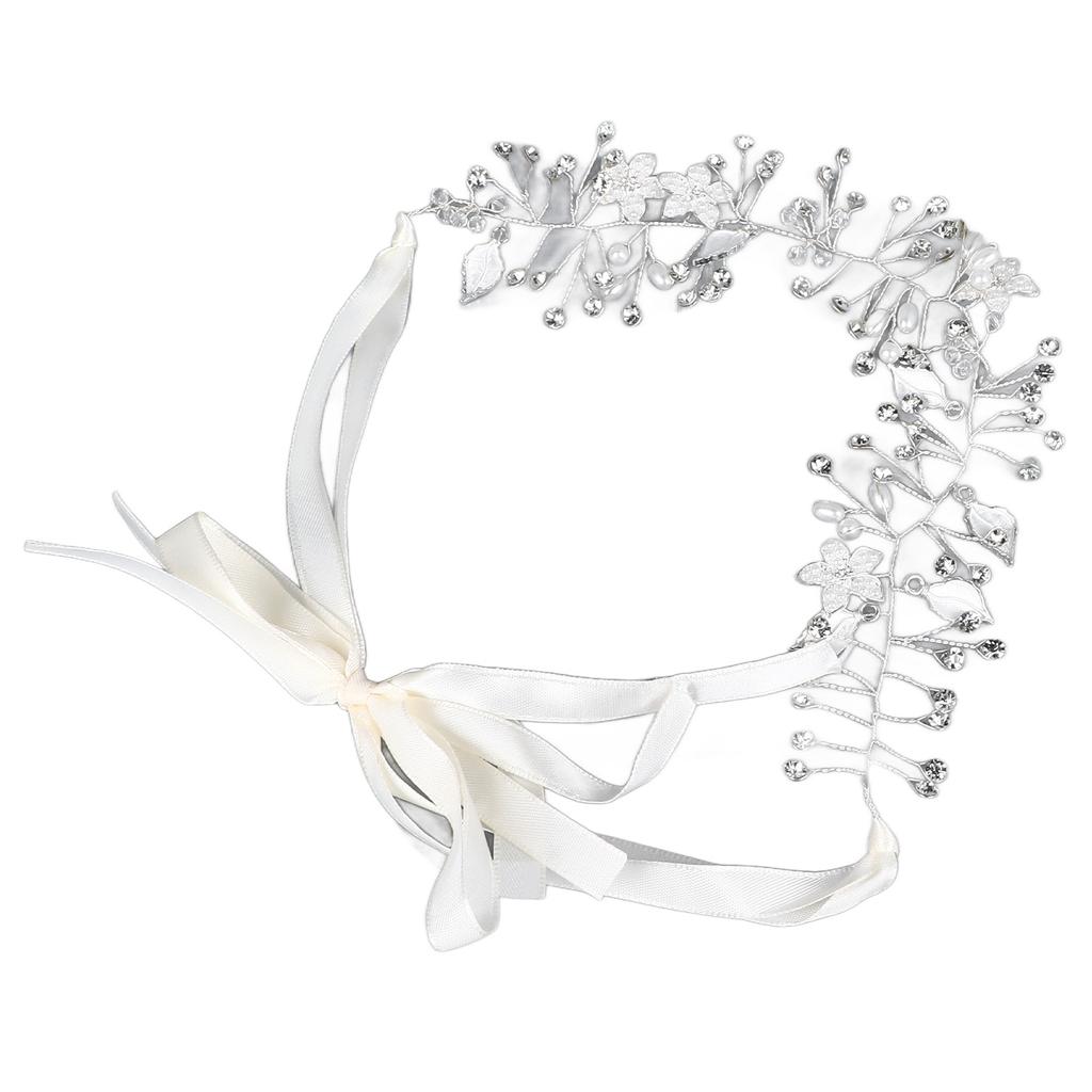 Bridal Headband Exquisite Design Soft Ribbon Headpiece for Wedding Birthday Party