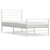 VidaXL Metal Bed Frame with Headboard-Footboard White 90x190 Cm 352378