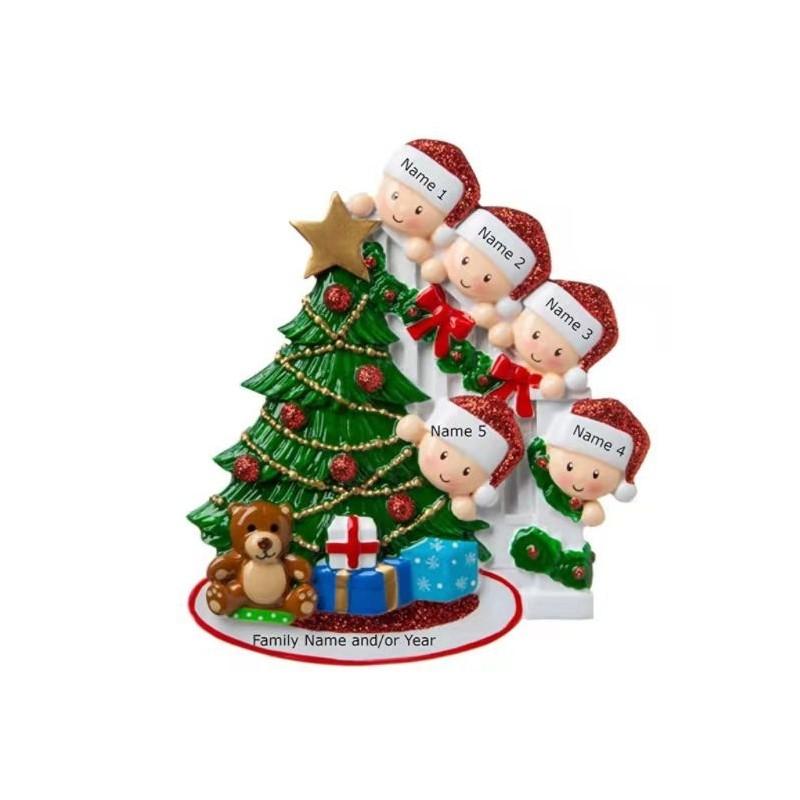 Charming Family Resin Christmas Ornaments For Joyful Holiday Tree Dcor