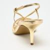 Fashion Gold Narrow Strap Hollow Out Design Heeled Sandals Women Sexy Pointed Toe Ankle Strap High Heels Elegant Banquet Wedding Shoes