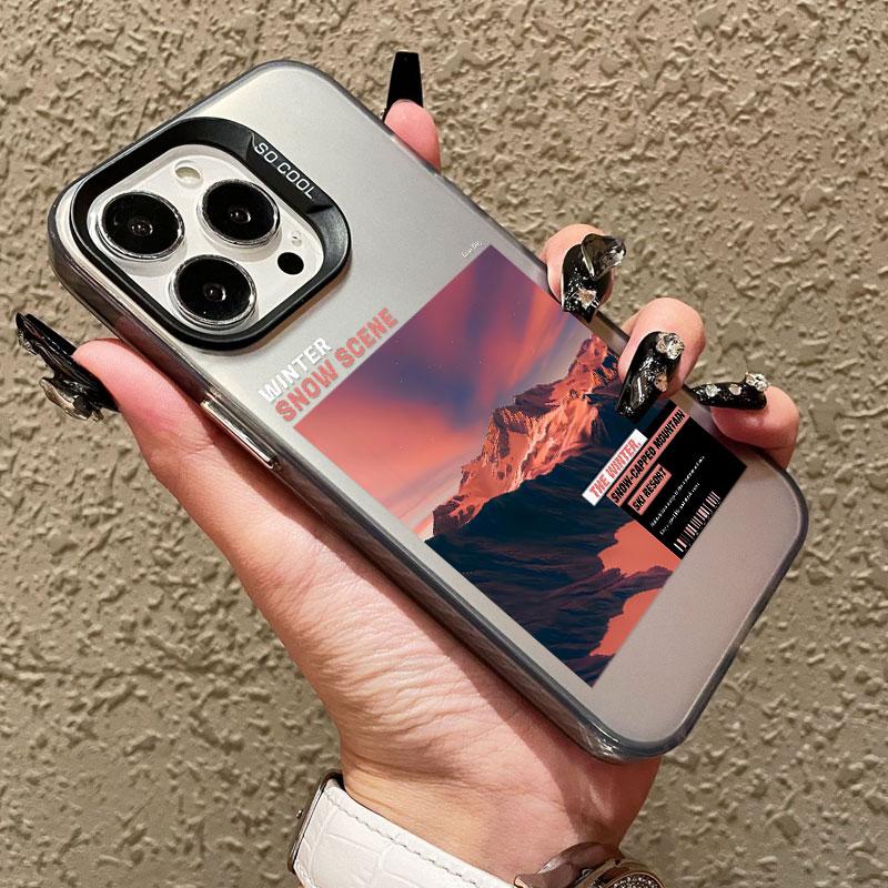 Travel Mountain Beach Proverb Laser Phone Case for Iphone 16 15 14 Pro Max Plus 17 Pro Max 13 12 Mini 11 Pro Max Cover Fundas