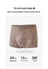 Luxury Mid-Waist Men's Breathable Antibacterial Cotton Boxer Briefs with Seamless Design