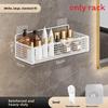 Modern Minimalist Bathroom Wall Shelf With Carbon Steel Material For Storage And Organization