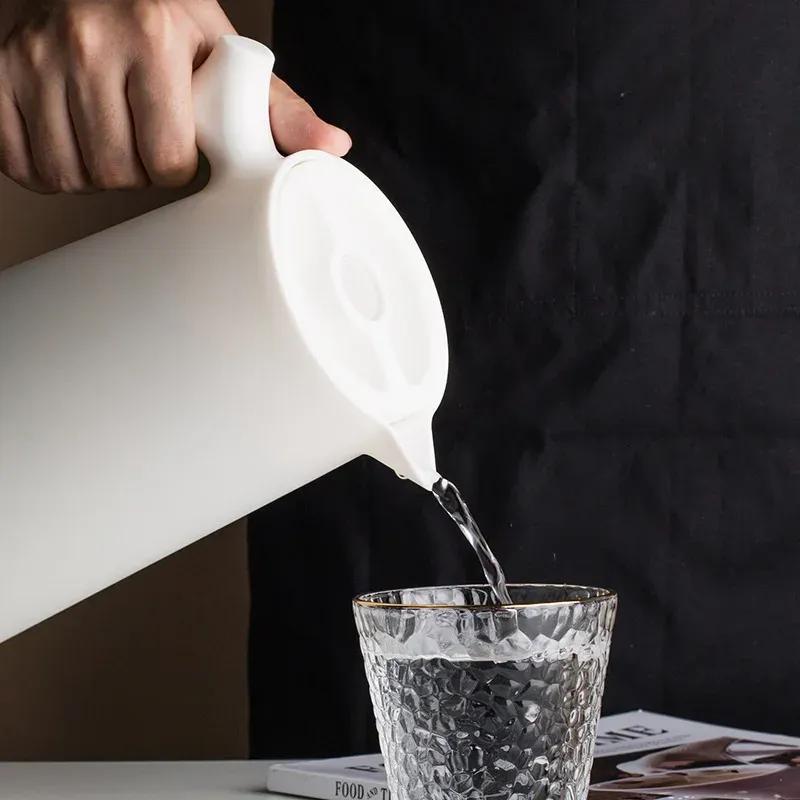 2024 1L Large Capacity Thermos Nordic Thermal Insulation Kettle Household Thermal Insulation Pot Glass Liner Thermos Hot Water Bottle for