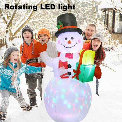 Inflatable Snowman LED Decor Household Christmas Ornament EU Plug