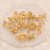3Pcs Rose Flower/Daisy/Clover/Bee/Butterfly Charms Stainless Steel Pendant DIY Necklace Bracelet Earring Jewelry Making Finding