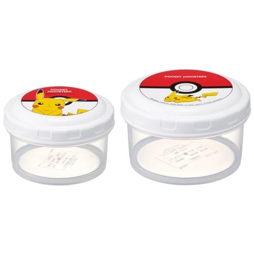 Skater Food Container, Storage Container, Lunch Box, Pokemon Monster Ball, S/M, Set of 2, Made In Japan, RFC2S-A