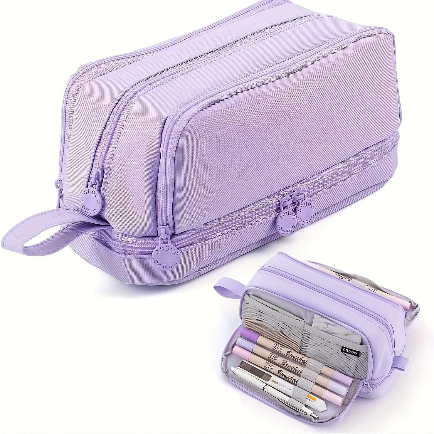 

Large Capacity Pencil Case-Durable Oxford Cloth Organizer for School,Office&University Supplies,Portable Zipper Stationery Bag