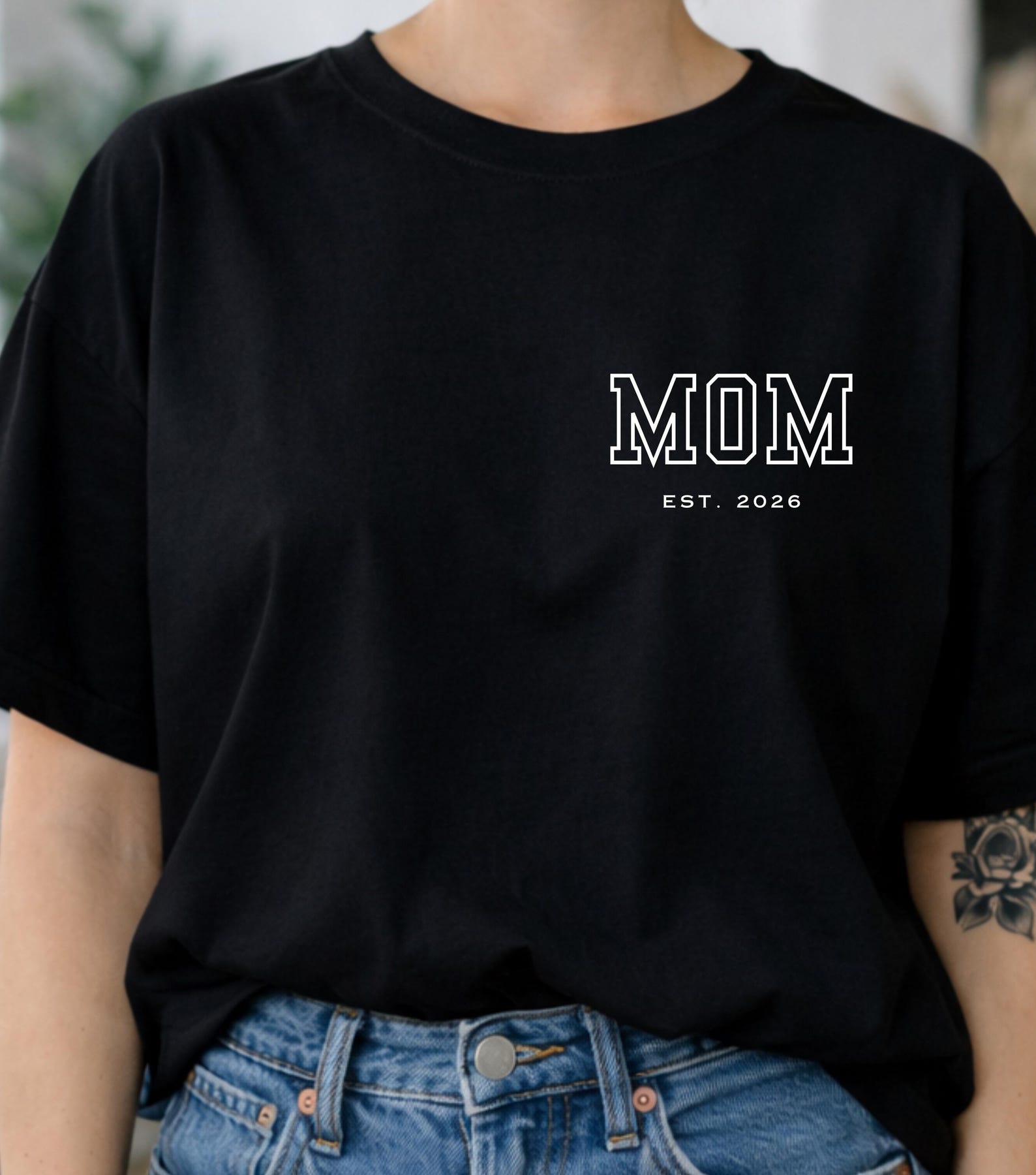 Personalized Mom T-Shirt, Gift for Mom, Gift Idea, Baby Announcement, Mother s Day Gift Idea, Mom T-Shirt Gift, Mother s Day L