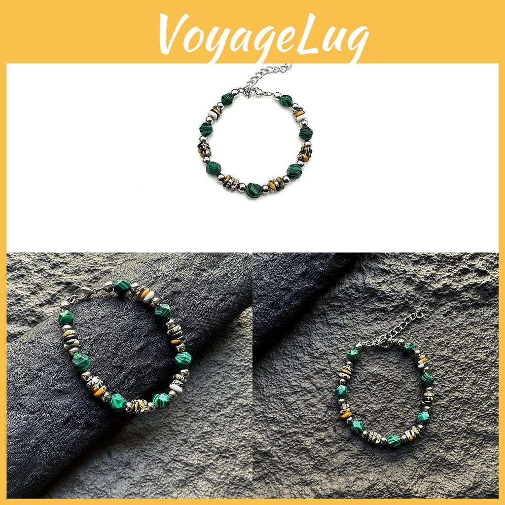 Vintage Malachite Beaded Bracelet For Men Women Handmade Geometric Jewelry Gift For Summer 2025