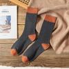 Spring And Autumn Pure Color All-Match Pile Socks Mid-Tube Socks Contrasting