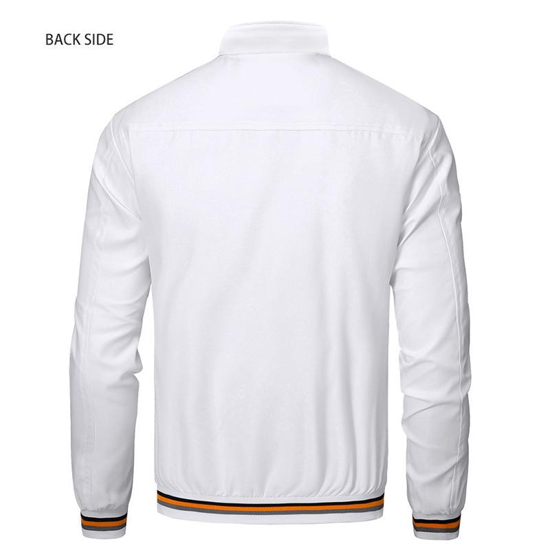 Casual Jacket Men's Standing Collar Spring and Autumn Versatile Sports Solid Color Jacket Men's Clothing