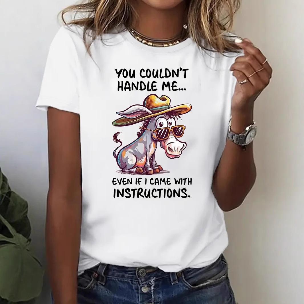 

Летняя женская футболка с коротким рукавом SHEIN Предполагая, что я просто старая леди юмористическая женская футболка 6XL