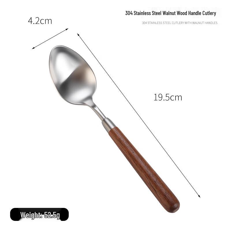 

ZISIZ Stainless Steel Walnut Handle Mini Cutlery Set