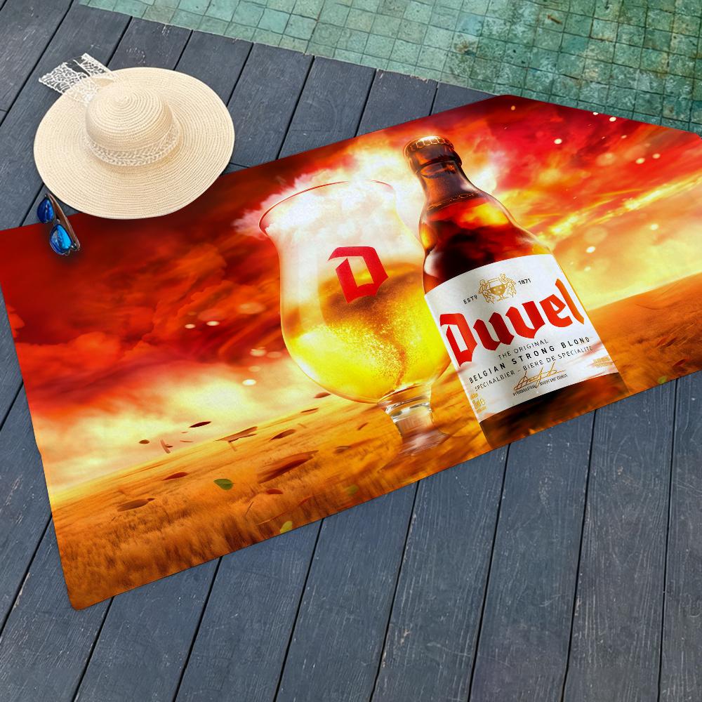 Bier Mode Handtuch Strand Yoga Fitnessstudio Leicht D-Duvel Tragbar Zum Schwimmen Duschen Reisen Sport Zubehör Sanddicht