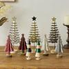 Mini Wooden Christmas Tree Desktop Ornament - Festive Home Décor