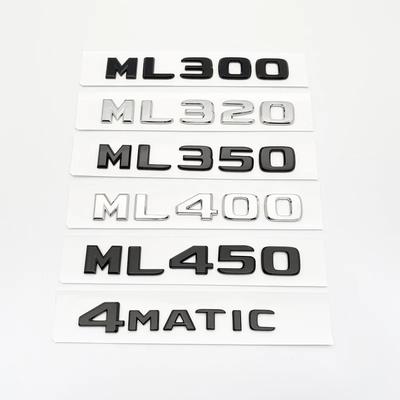 ABS Schwarz Silber Buchstaben ML300 ML350 ML400 ML450 ML500 Emblem für Mercedes Benz M Auto Kotflügel Kofferraum Heck W164 W166 Logo Aufkleber EH8
