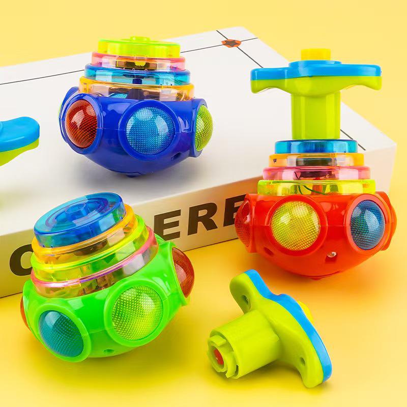 Children's Colorful LED Music Spinning Top Toy