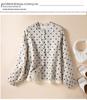 Women's Retro Polka Dot Loose Cardigan - Plus Size Long Sleeve Casual Top