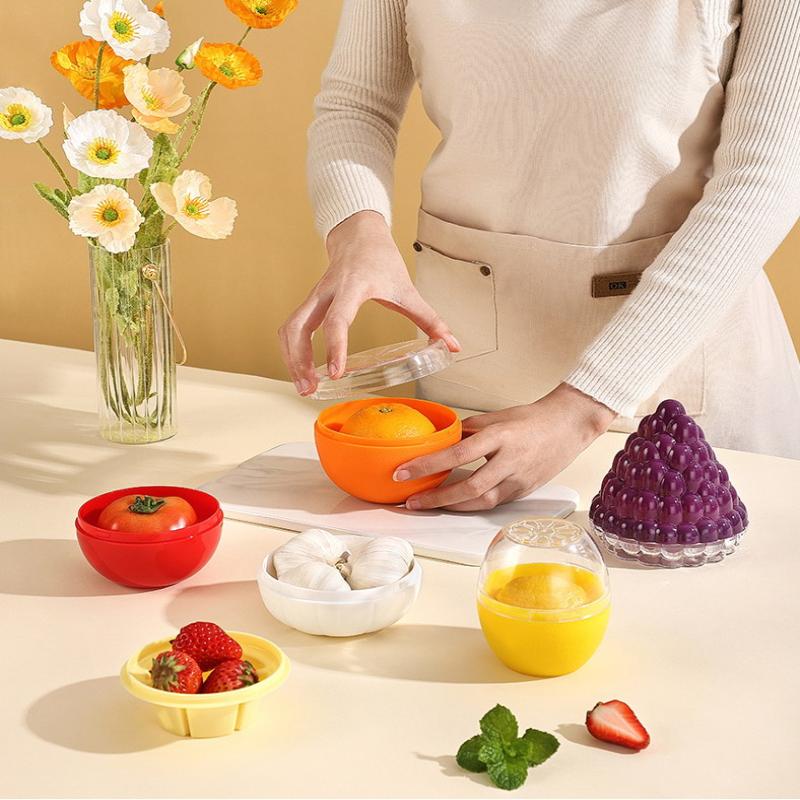 1Pc Creative Kitchen Refrigerator Vegetable Fruits Crisper Containers Onion Avocado Tomatoes Lemon Fresh Storage Box