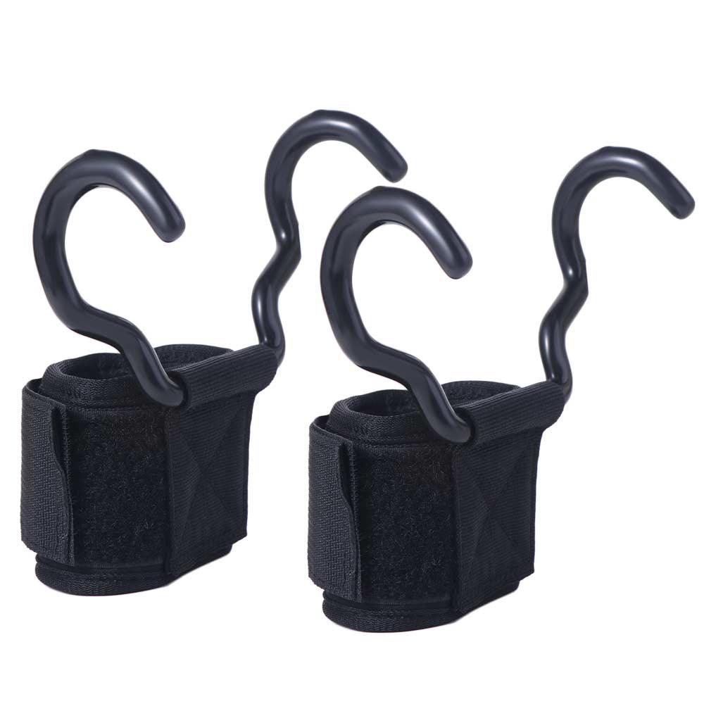 1 Stück/Paar Verstellbarer Gewichthebe-Griffhaken Rutschfester Stahlhaken Griffband Fitness
