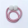 Magnetic Curtain Tiebacks Pearl Ball Elegant Woven Rope Curtain Holdbacks Magnet Drapery Tie Back Clips Curtain Holder for Living Room Bedroom Home
