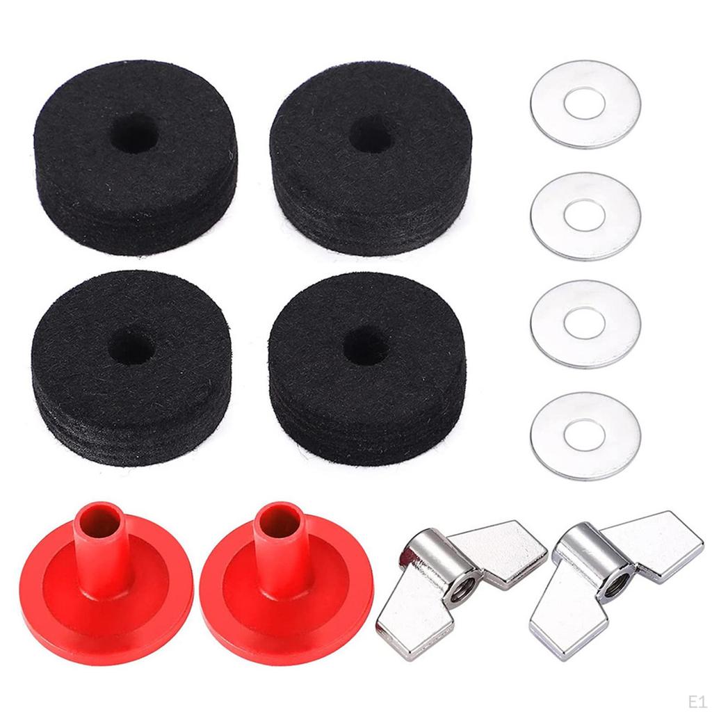 13 Pieces Cymbal Felt Kits Replacement Accessories Percussion Instrument Durable