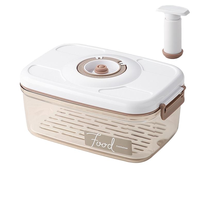 Creative Household Food Storage Box for Fruits Vegetables Durable Vacuum Sealer for Case with Pump Reusable Kitchen