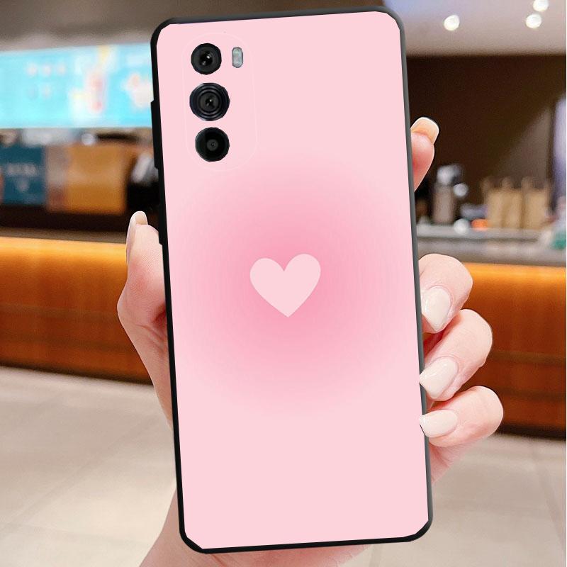 Phone Case For Motorola Edge 50 40 Pro 60 50 40 30 Ultra Neo Fusion Moto G Play G Stylus G Power G Love Pink Heart