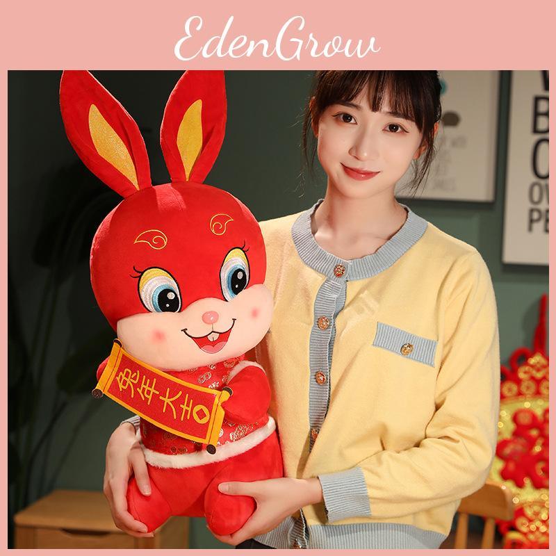 15 Inch Cheerful Rabbit Stuffed Animal Toy Great For New Year And Birthday Celebrations Plush Stylish