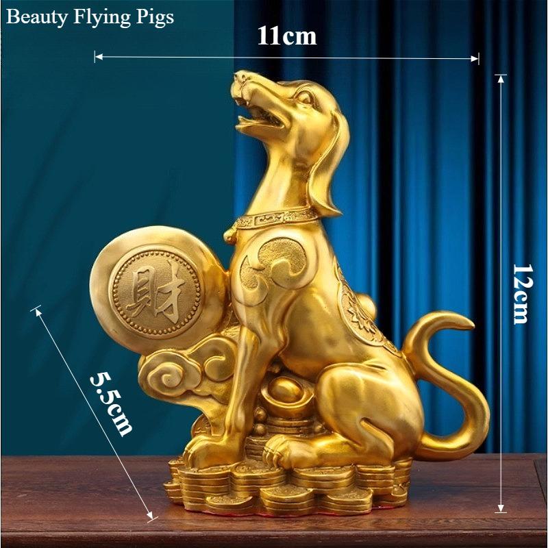

Metal Dog Ornament Zodiac Dog Metal Statue Metal Animal Handicrafts Home Decoration Living Room Decoration High 12/14/20/23cm