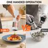 Dual Chamber Electric Pepper Salt Grinder Adjustable Burr Kitchen Spice Grinding Bottle  Cooking