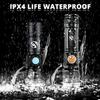 Powerful LED Flashlight With Tail USB Charging Head Zoomable Waterproof Torch Portable Light 3 Lighting Modes Built-in Battery