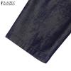 ZANZEA Women Turn Down Collar Loose Casual Long Sleeve Blouse
