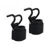 2PCS Pull up Strength Training Device Workout Weightlifting Fitness Hand Grips Lifting Straps Metal Weight Lifting Hooks