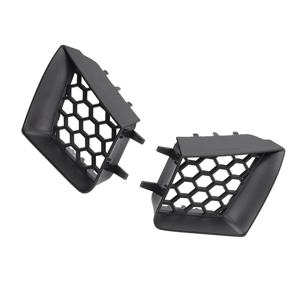 2pcs Front Bumper Upper Grill Left Right Matte Black Replacement for Seat Ibiza Cordoba 6L 2002‑2009