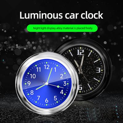 Relógio de carro para motocicleta luminoso, relógio digital interno adesivo, mecânico, relógios de quartzo, ornamento para automóveis, acessórios para carros
