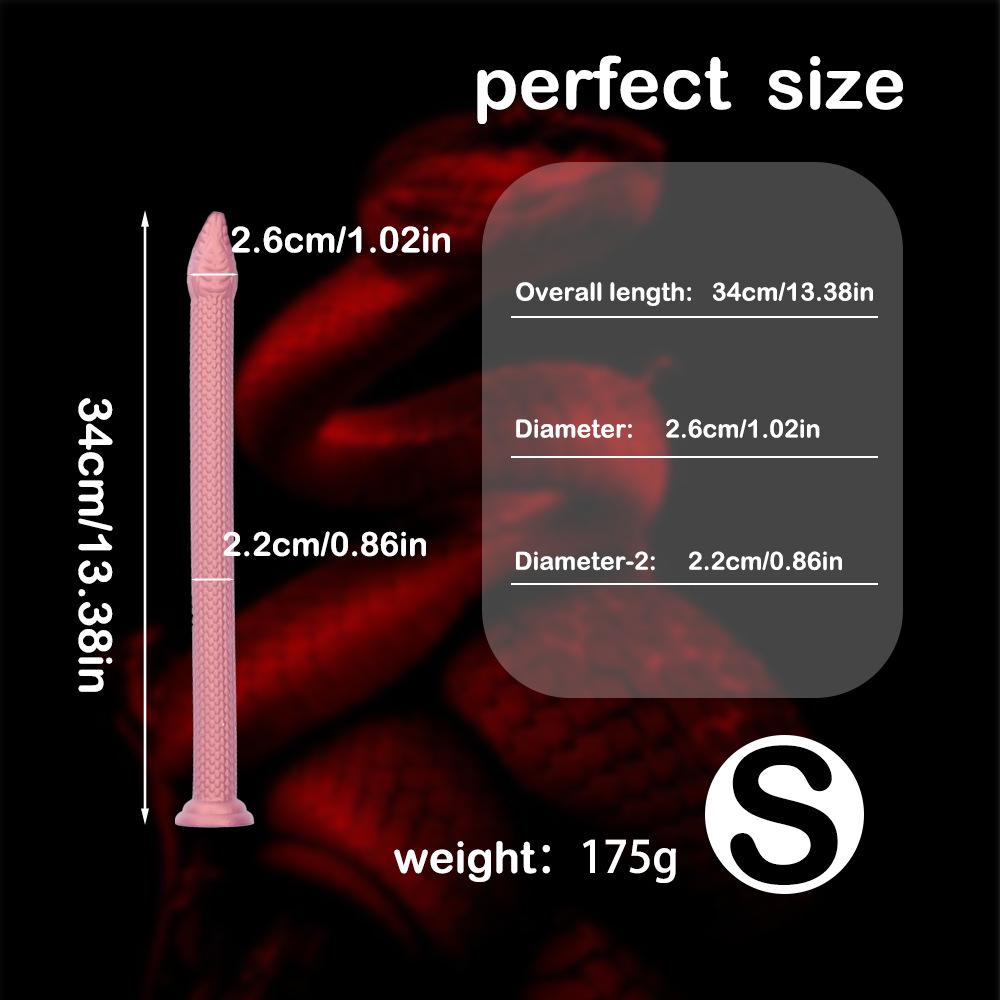Super Large Snake Head Anal Plug with Suction Cup for Long-Term Wear and Deep Self-Stimulation