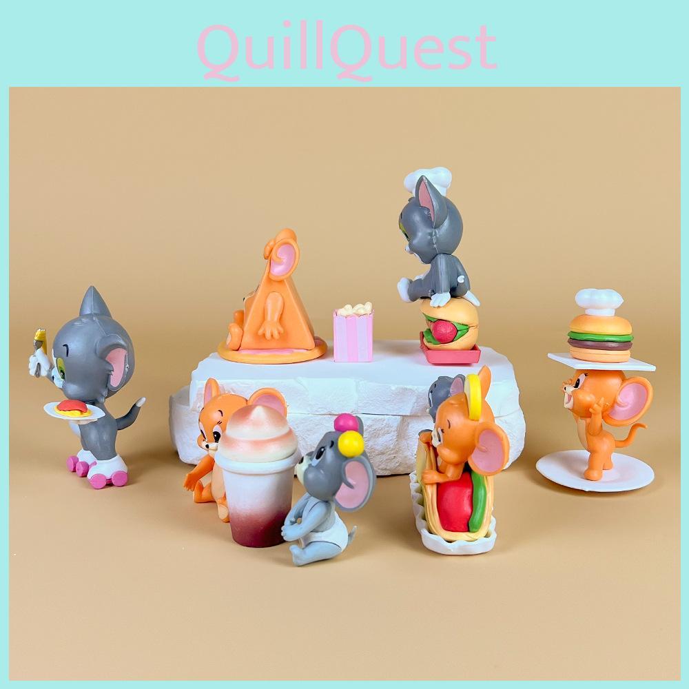 Tom And Jerry Cartoon Pvc Model With Hamburger Friesfor Design For Figure Collectors