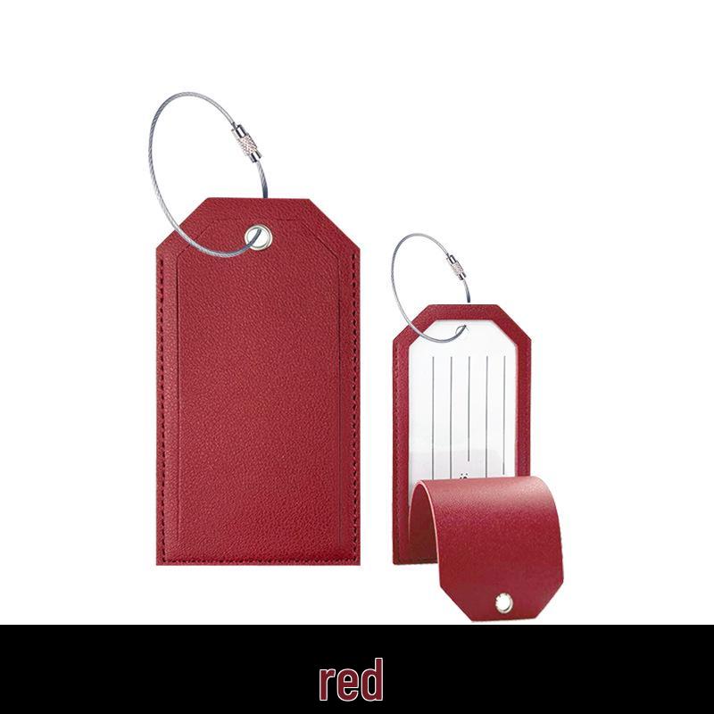 Double-Sided Leather Luggage Tag with Signature Paper Insert