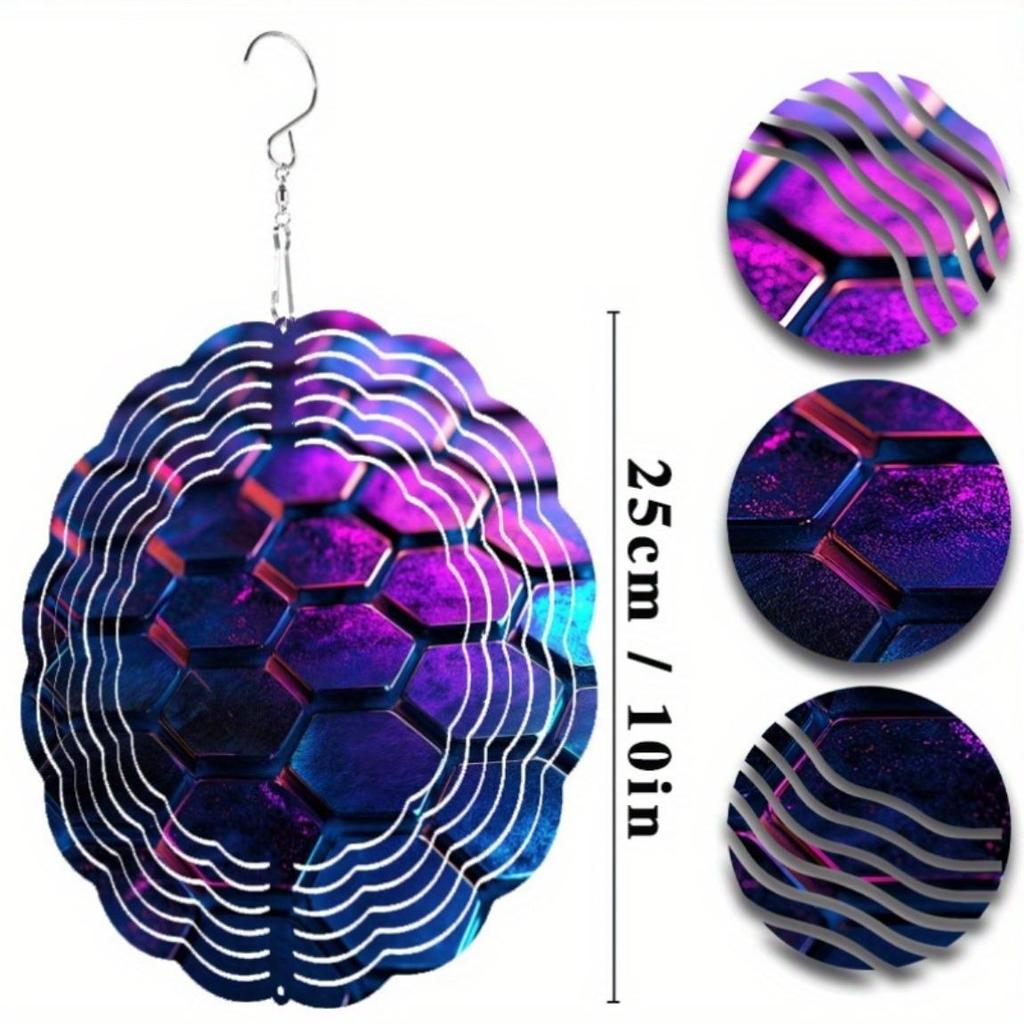10 Inch Hanging Wind Spinner Outdoor Decor for Balcony Lawn Garden Creative Gift for Friends Family Spring Summer 360 Rotating Hook
