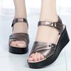 Womens Sandals High Quality Leather Casual Sandals Fashion Wedges Platform Sandals for Women Outdoor Non Slip Women Beach Sandal