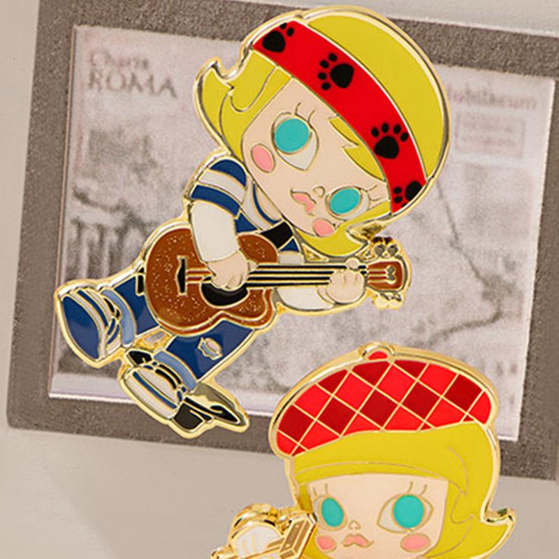 POP MART Molly Fantasy Hobo Memo Collection Badge Blind Box Products, Single Mystery Box