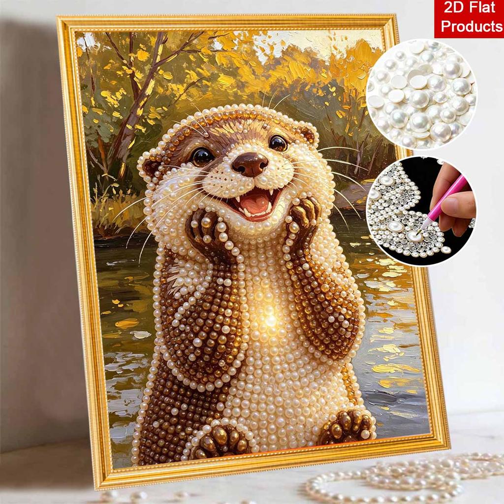 Pearl Painting Kit Cute Otter DIY Home Decoration Painting