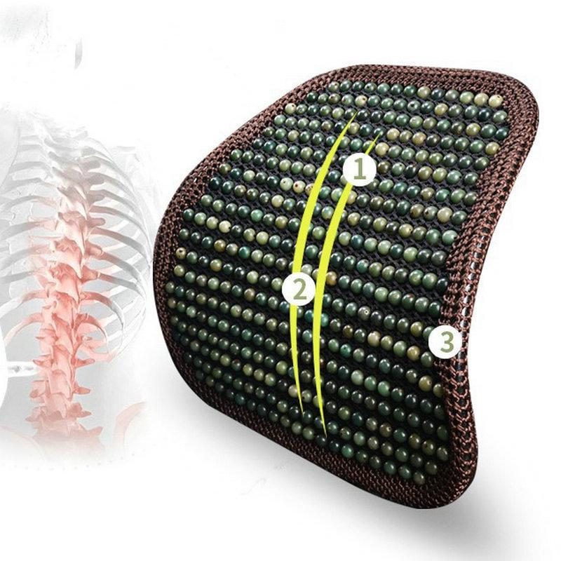 Four Seasons Universal Car Seat Cushion Set: Cooling Summer Pad with Breathable Wooden Beads and Bodhi Rattan Mat