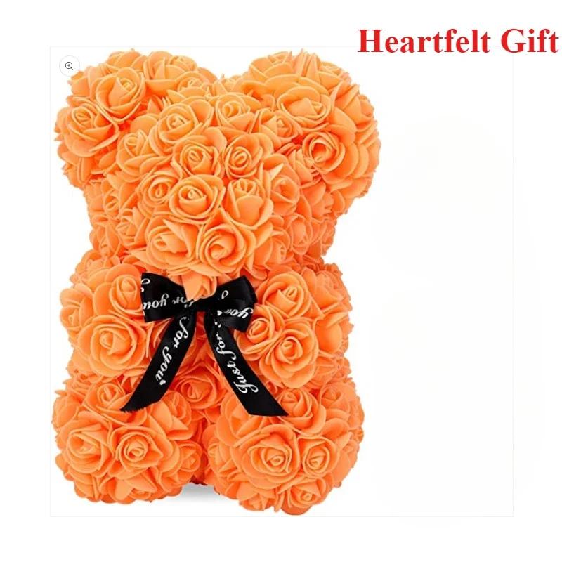 Artificial Flower Eternal Rose Teddy Bear for  Birthday Anniversary Gifts & Decor Miniatures A for My Girlfriend Valentine's Day