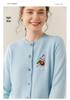 Women's Cashmere Round-Neck Sweater Cardigan - Loose, Cozy Autumn/Winter Knitwear.