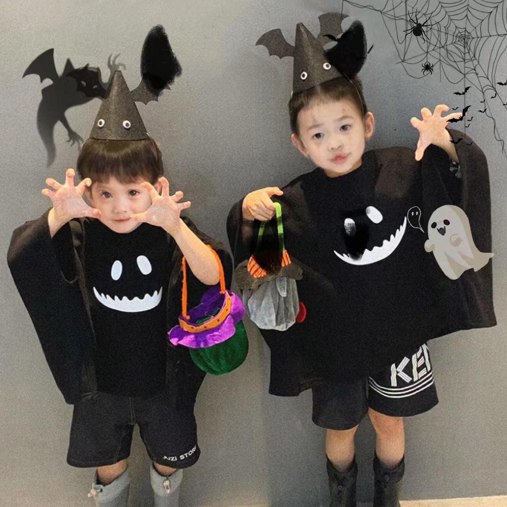 Junran Halloween Kinder Geisterkostüm Umhang und Cape für Jungen und Mädchen