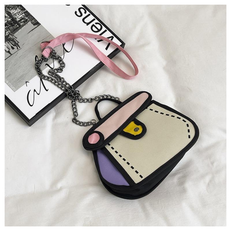 

Нишевый дизайн Мультяшная сумочка Милая сумка на цепочке Сумка через плечо розовый